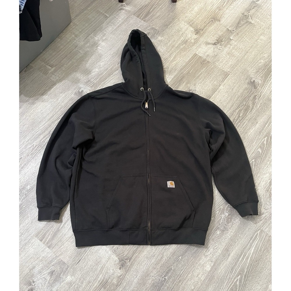 CARHARTT Rain Defender Men's XL Black Zip Up Hoodie Jacket